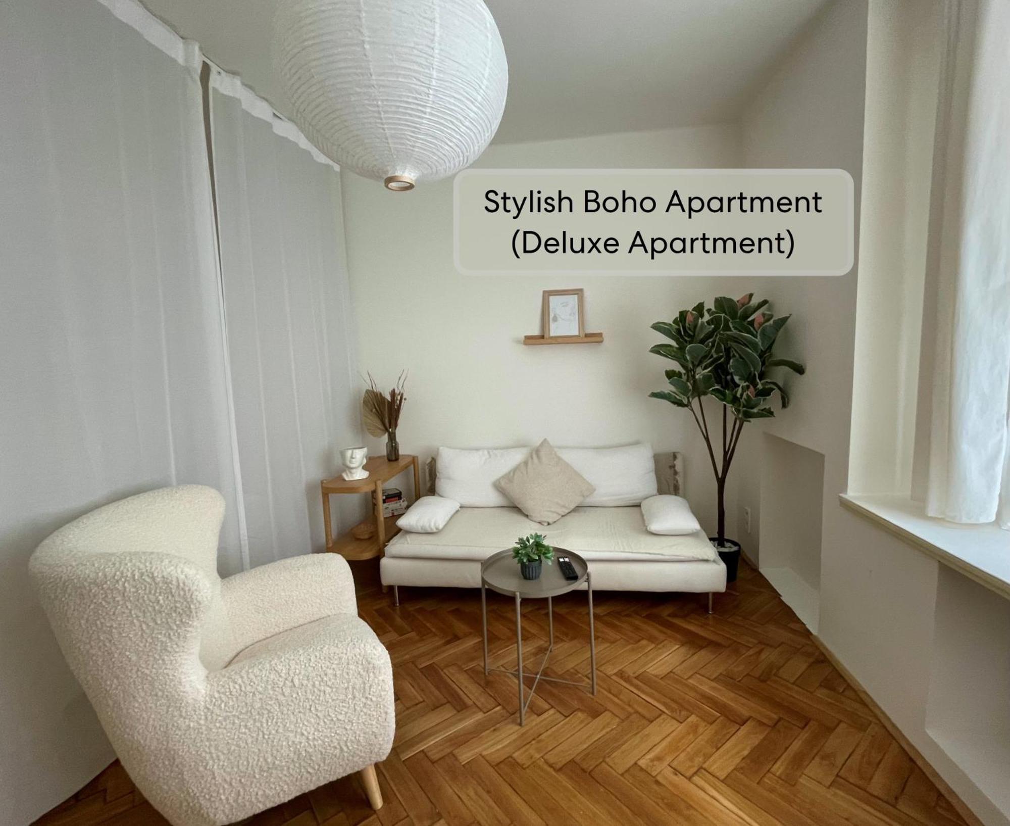 Urban Retreat I Modern Boho Apartments In Lovely Letna District - 10 Minutes From Old Town براغ المظهر الخارجي الصورة
